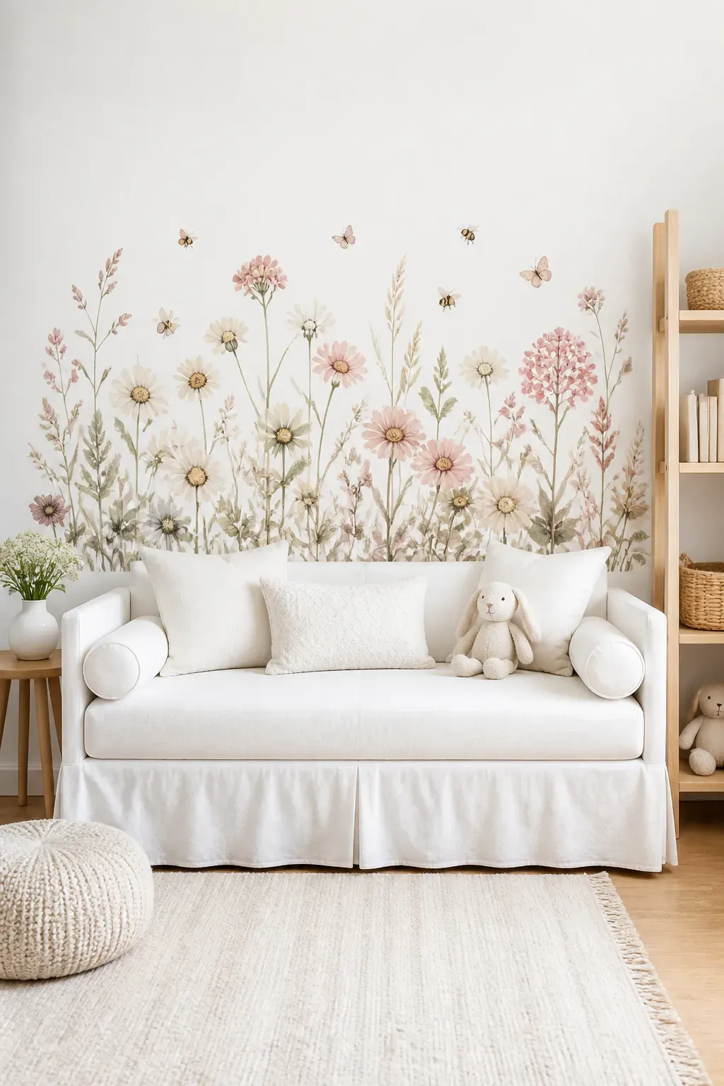 Watercolor style floral wall art
