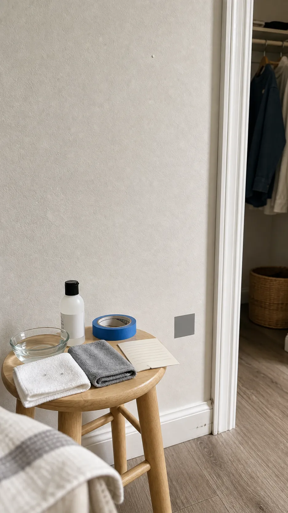 Clean smooth painted wall prepared for bubble-free wall decal installation
