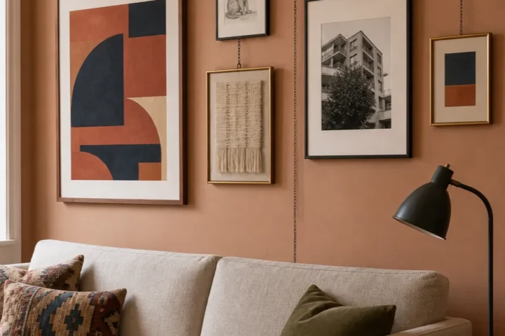 Elegant living room demonstrating practical picture rail ideas