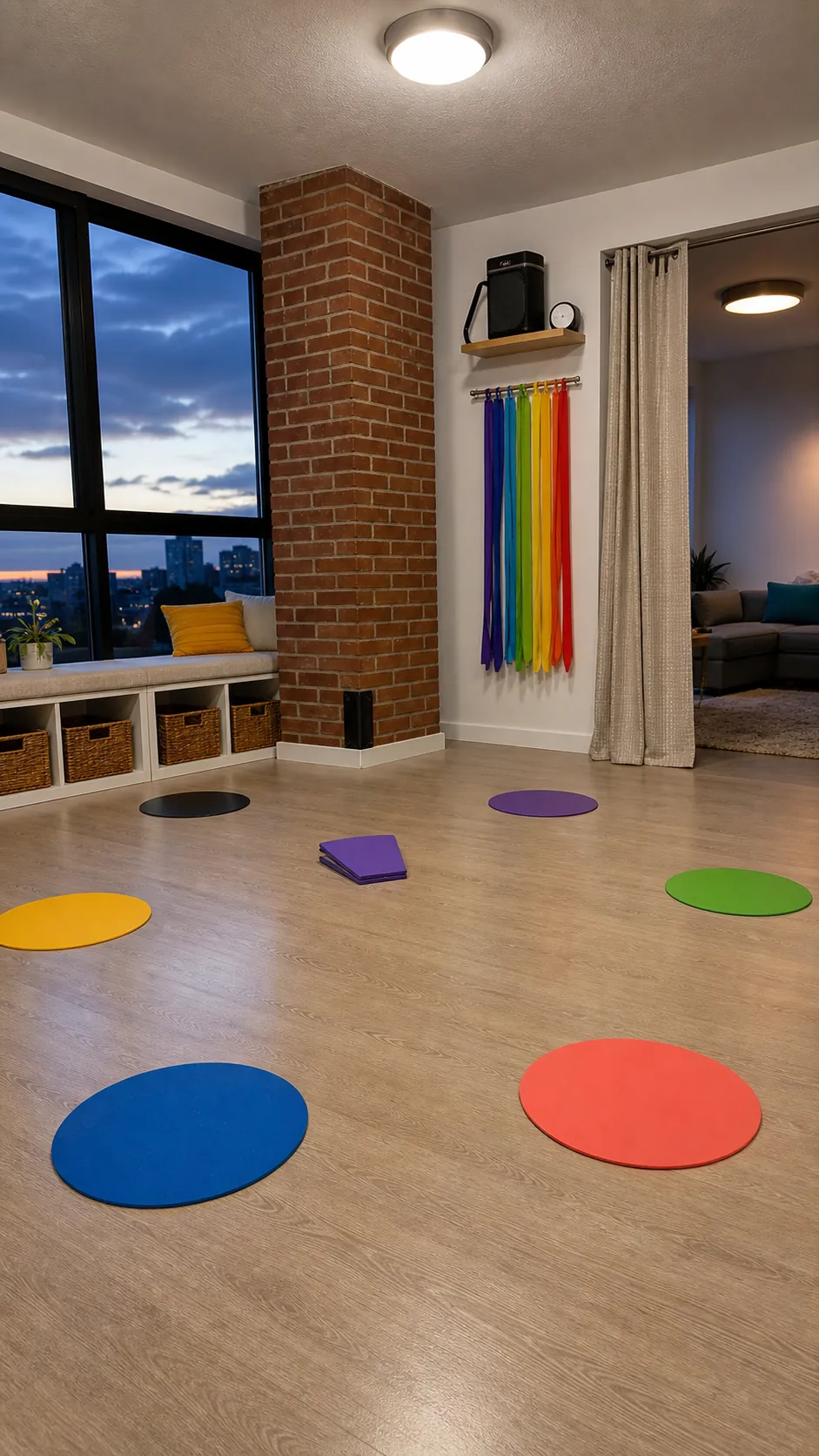 Freeze dance corner for an indoor birthday party at home