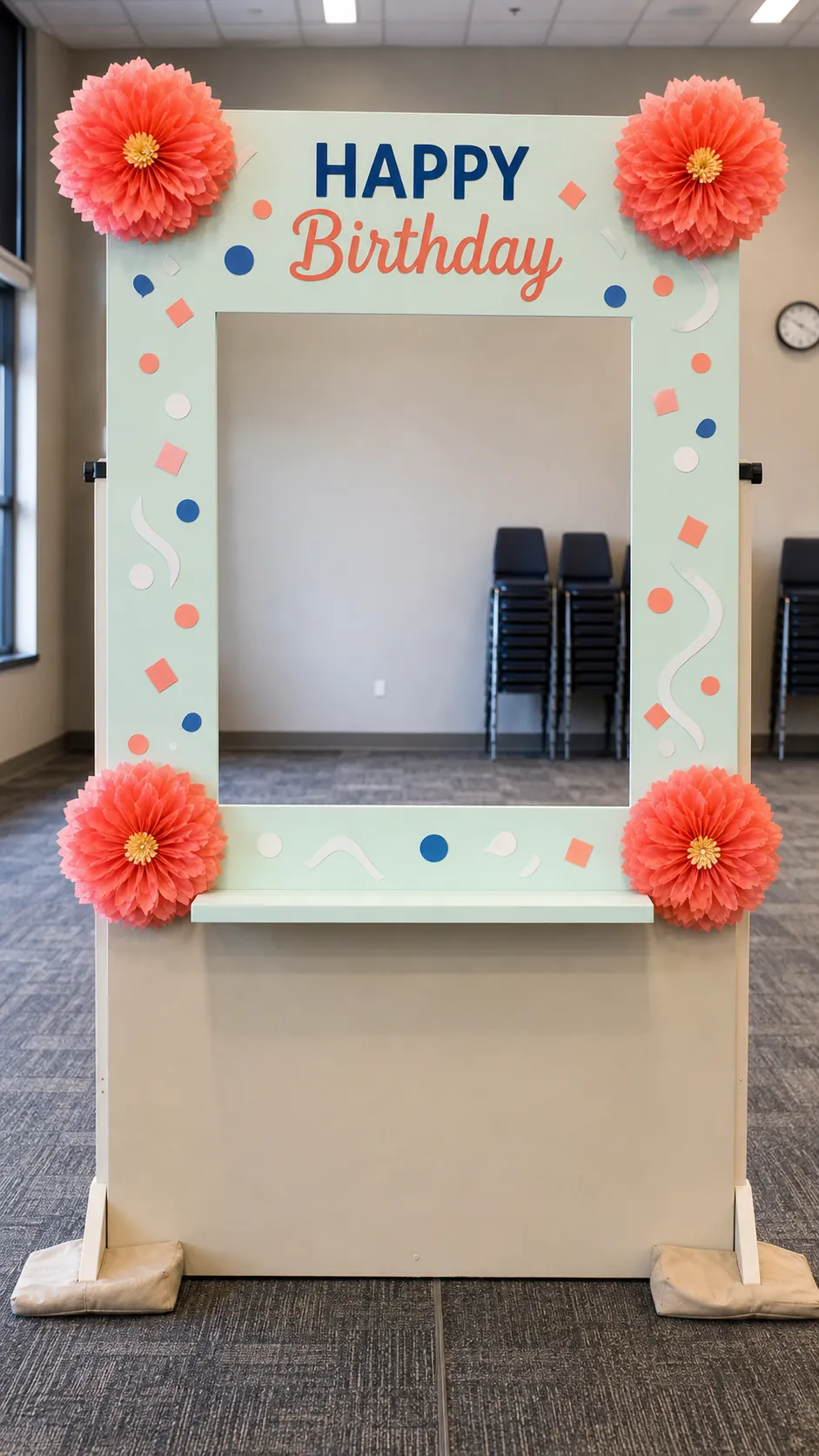 Oversized birthday picture frame photo booth for children