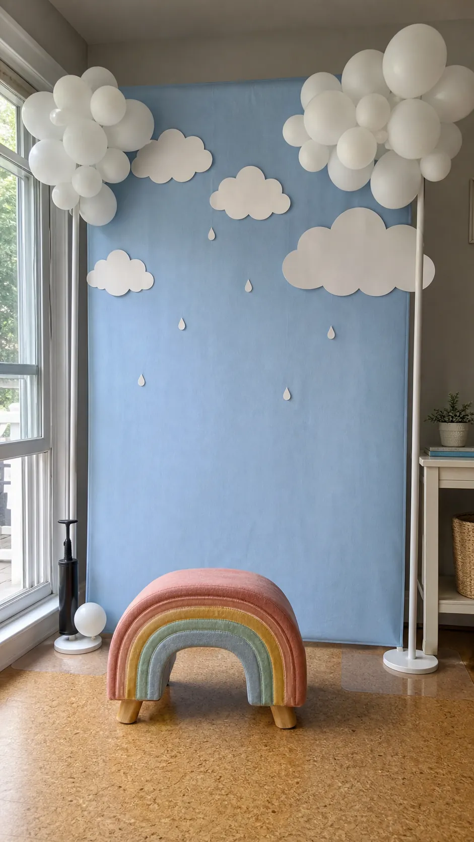 Cloud and balloon sky birthday photo booth