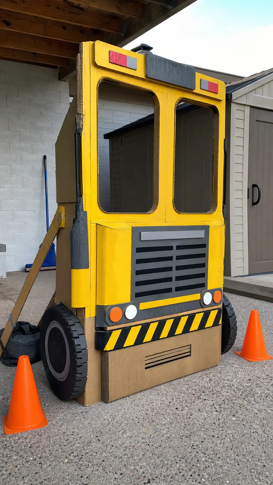 Construction vehicle photo booth for a kids birthday
