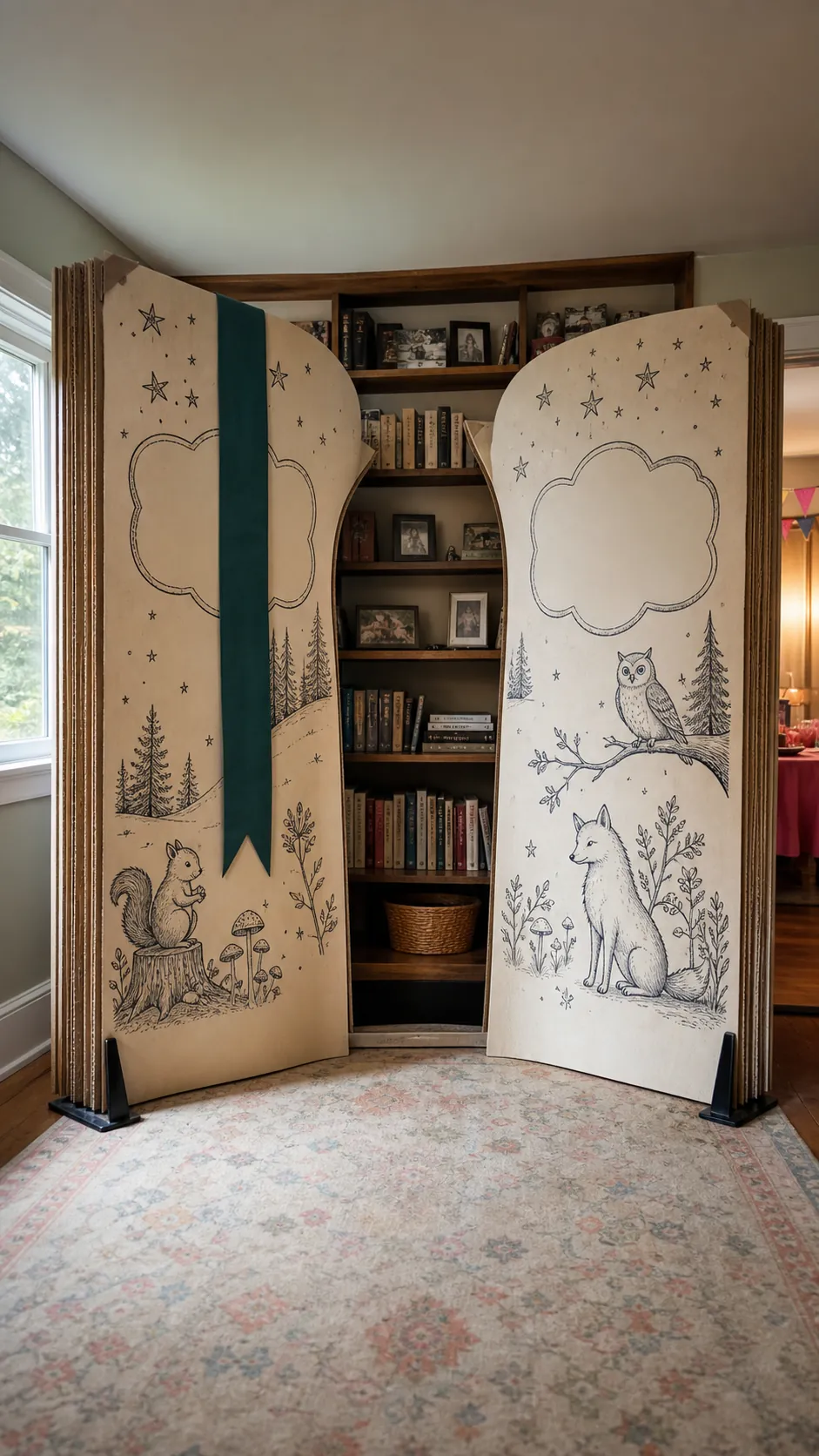 Storybook cover birthday photo booth for children