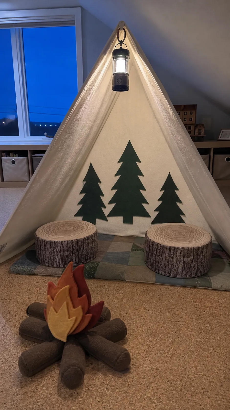 Indoor camping tent kids birthday photo booth