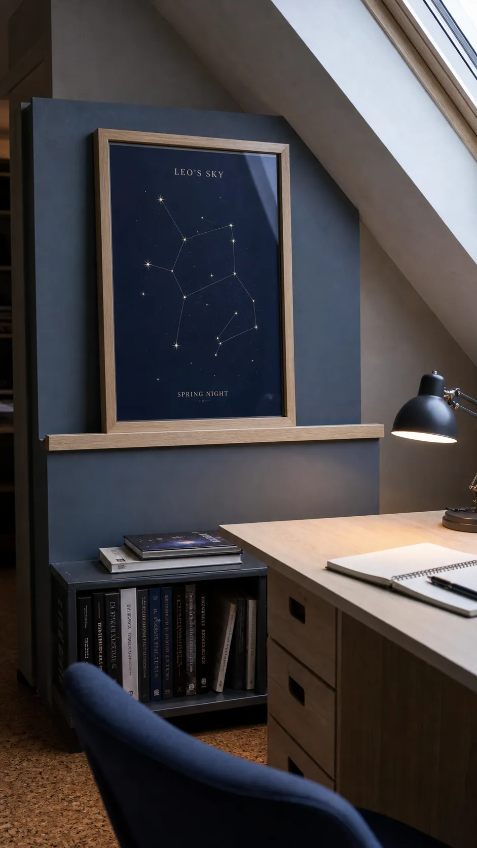 Personalized constellation print inspired by a child's birthday night sky