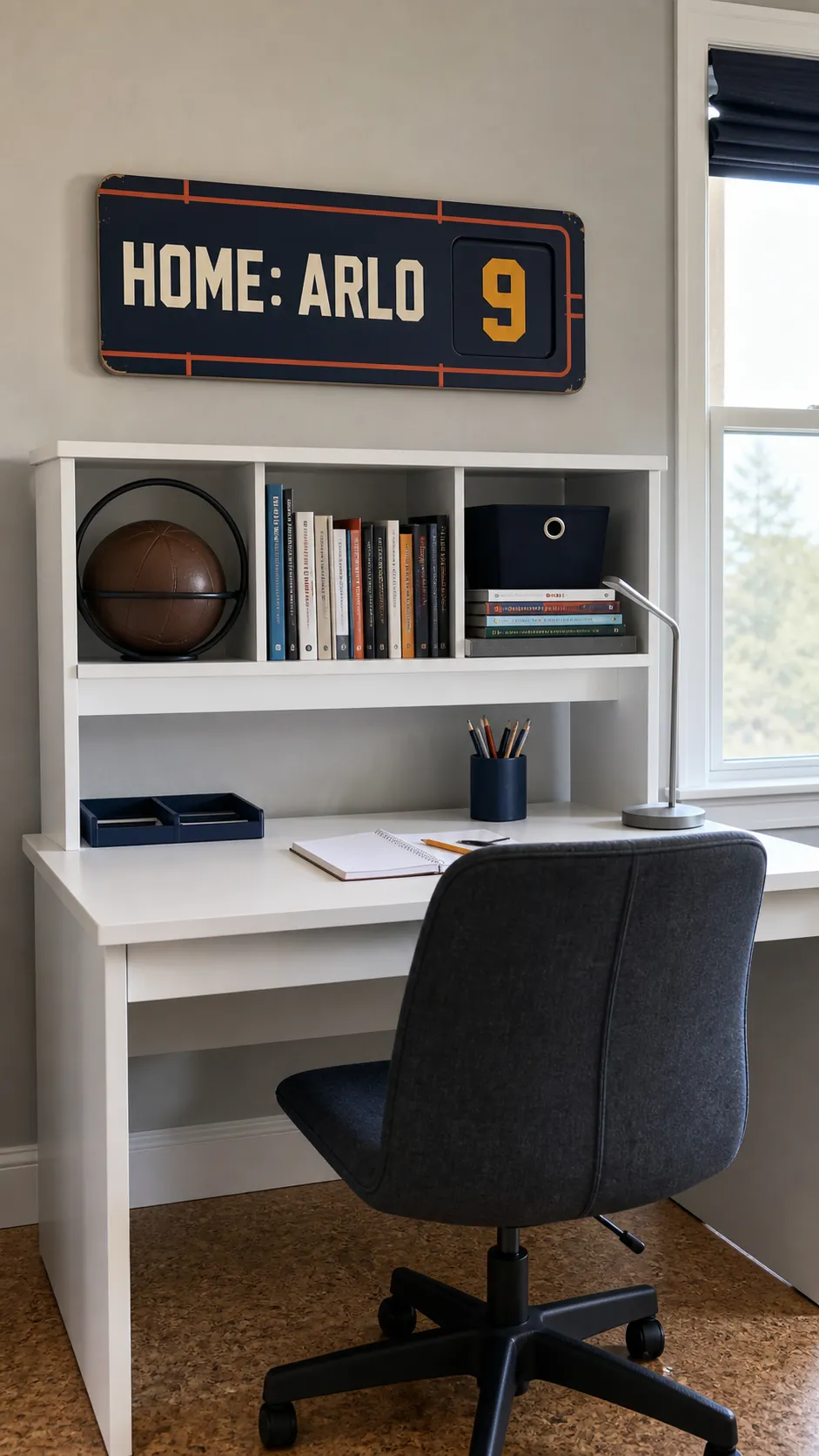 Unbranded mini scoreboard name sign for a sports-loving child's room
