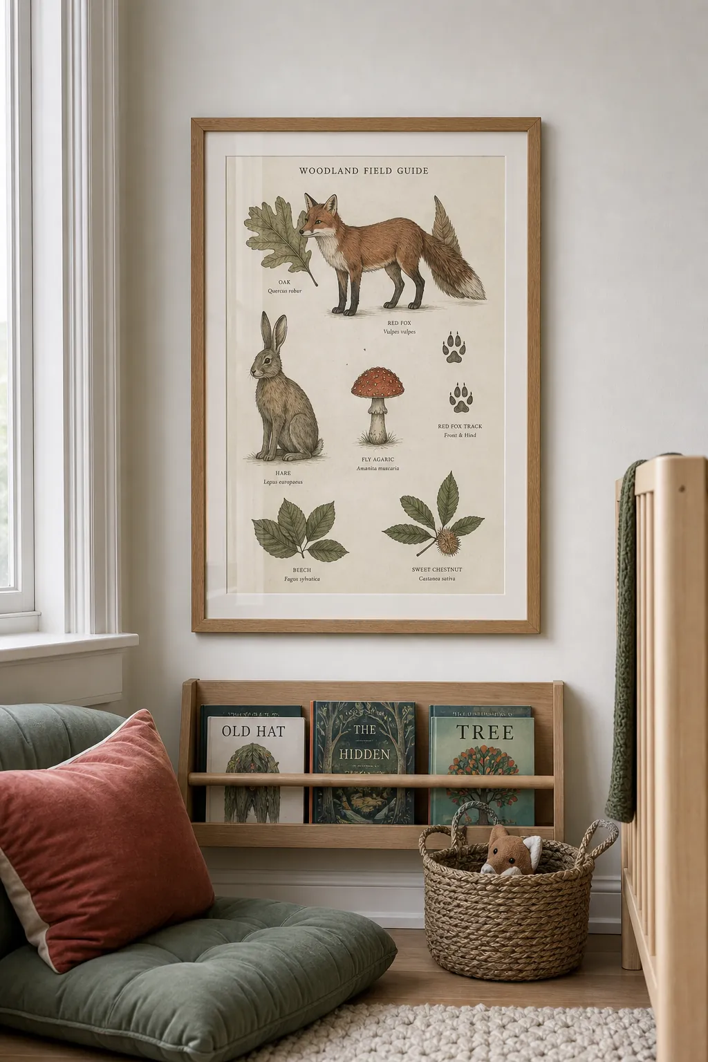 Woodland field guide nursery printable art