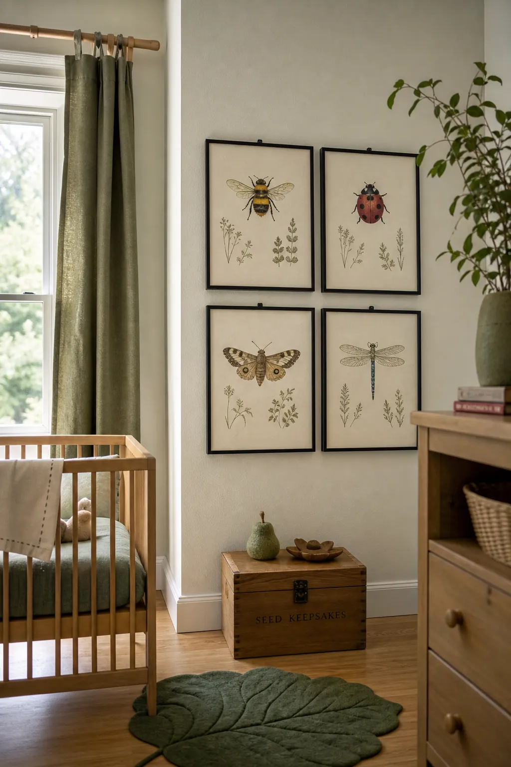 Garden insect nursery printable art set