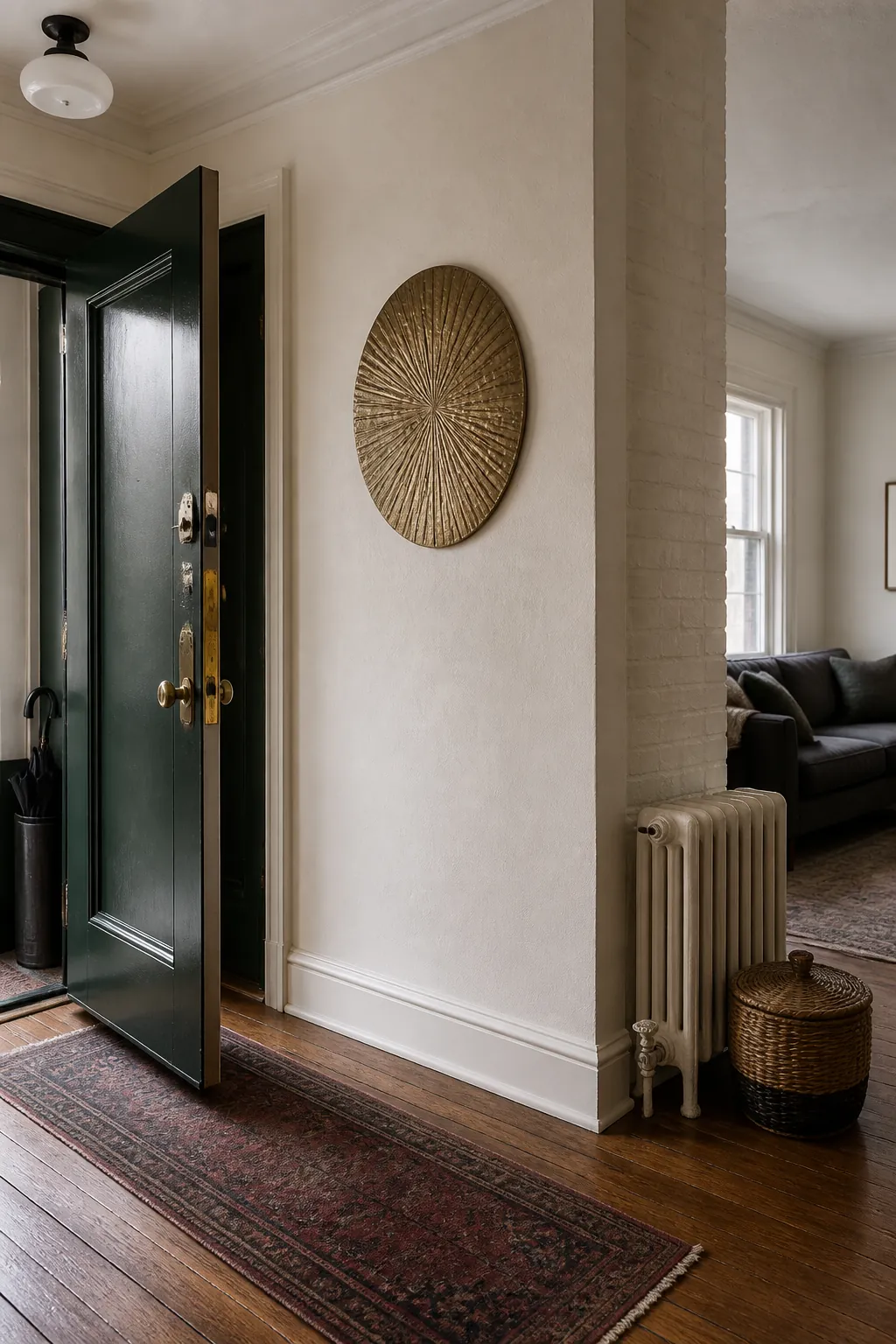 Awkward wall planned around an active door swing