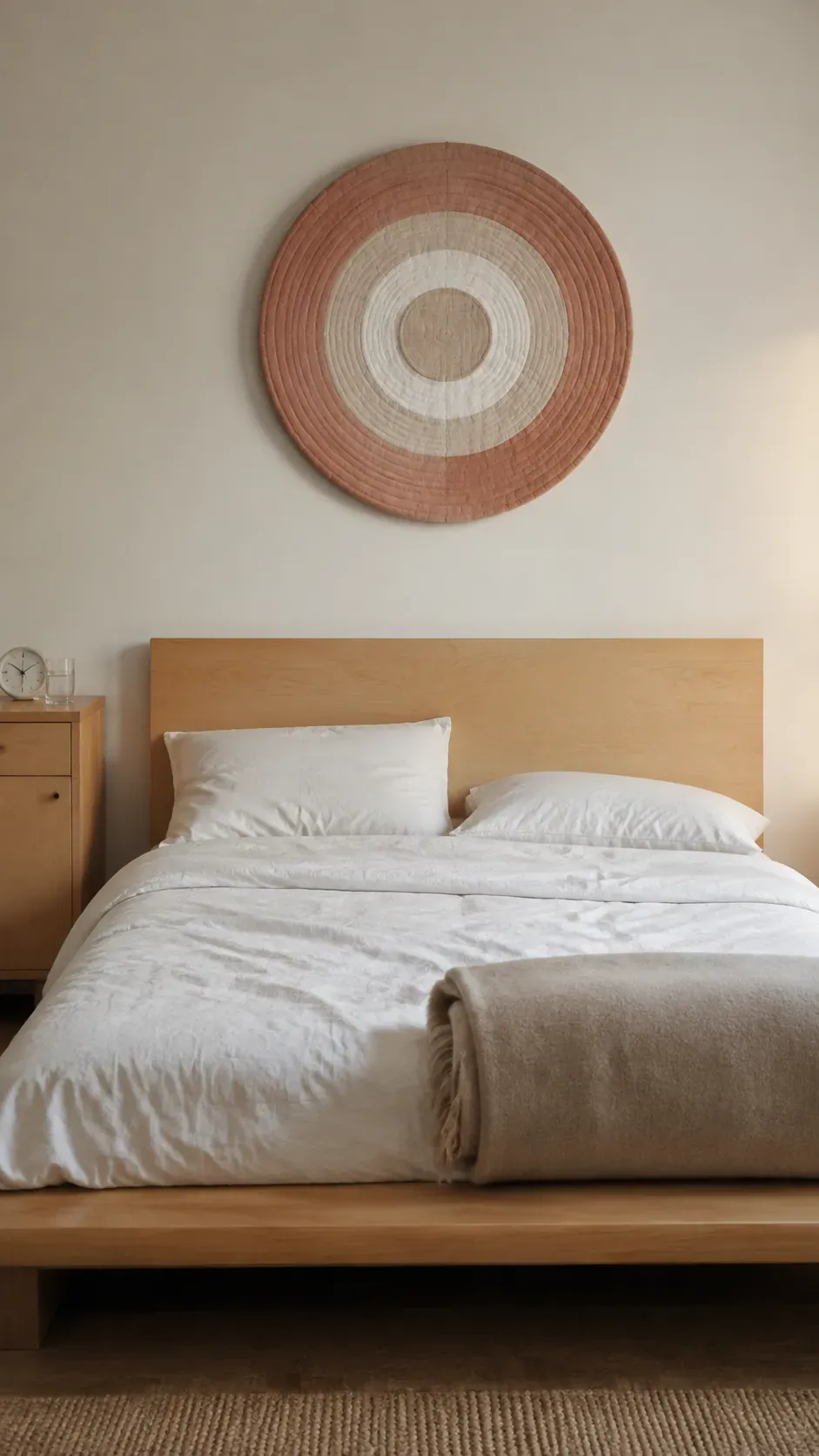A round piece above a straight headboard