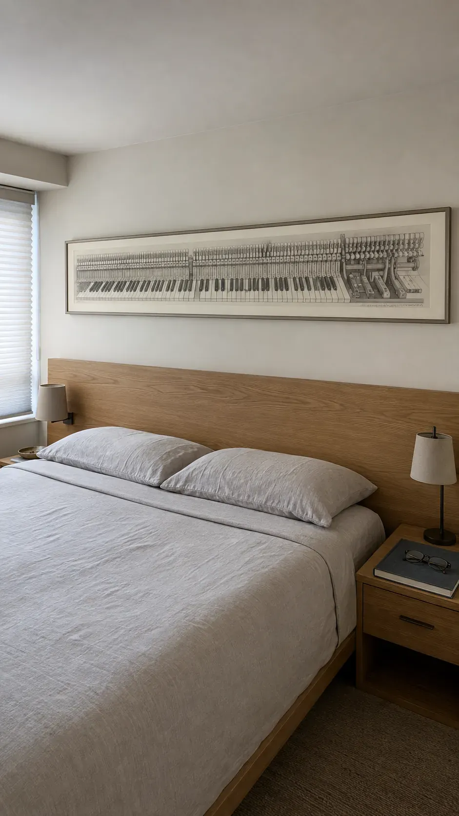 A wide panoramic drawing