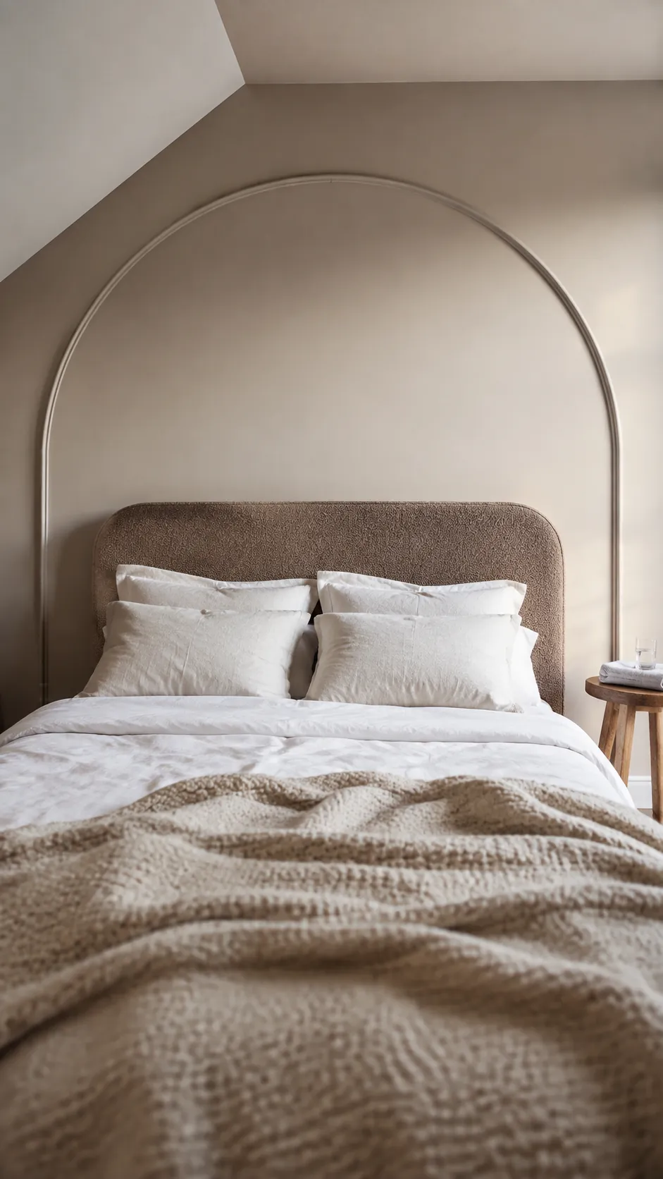 A soft arch made with curved trim