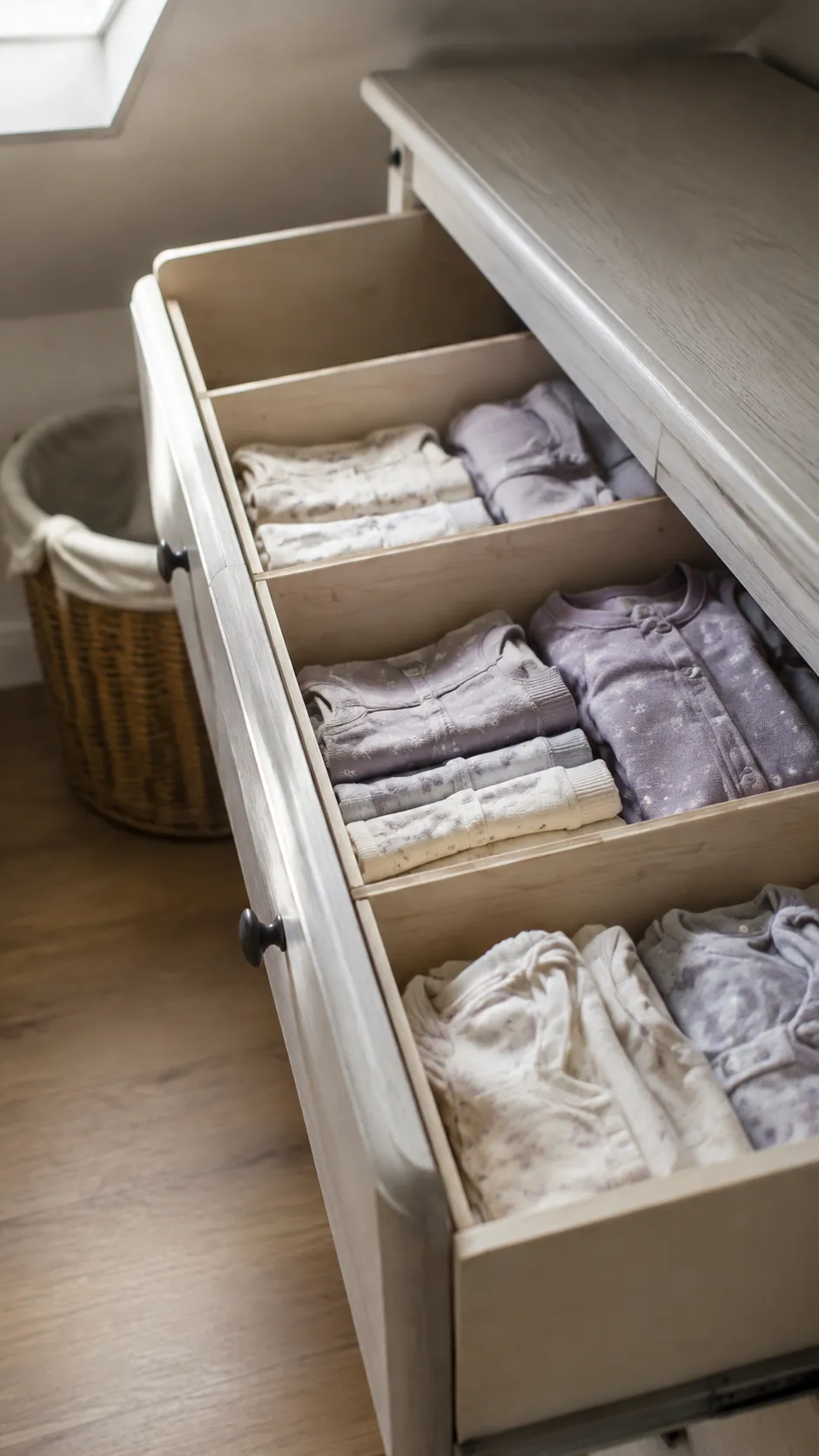 Give everyday clothes one divided drawer