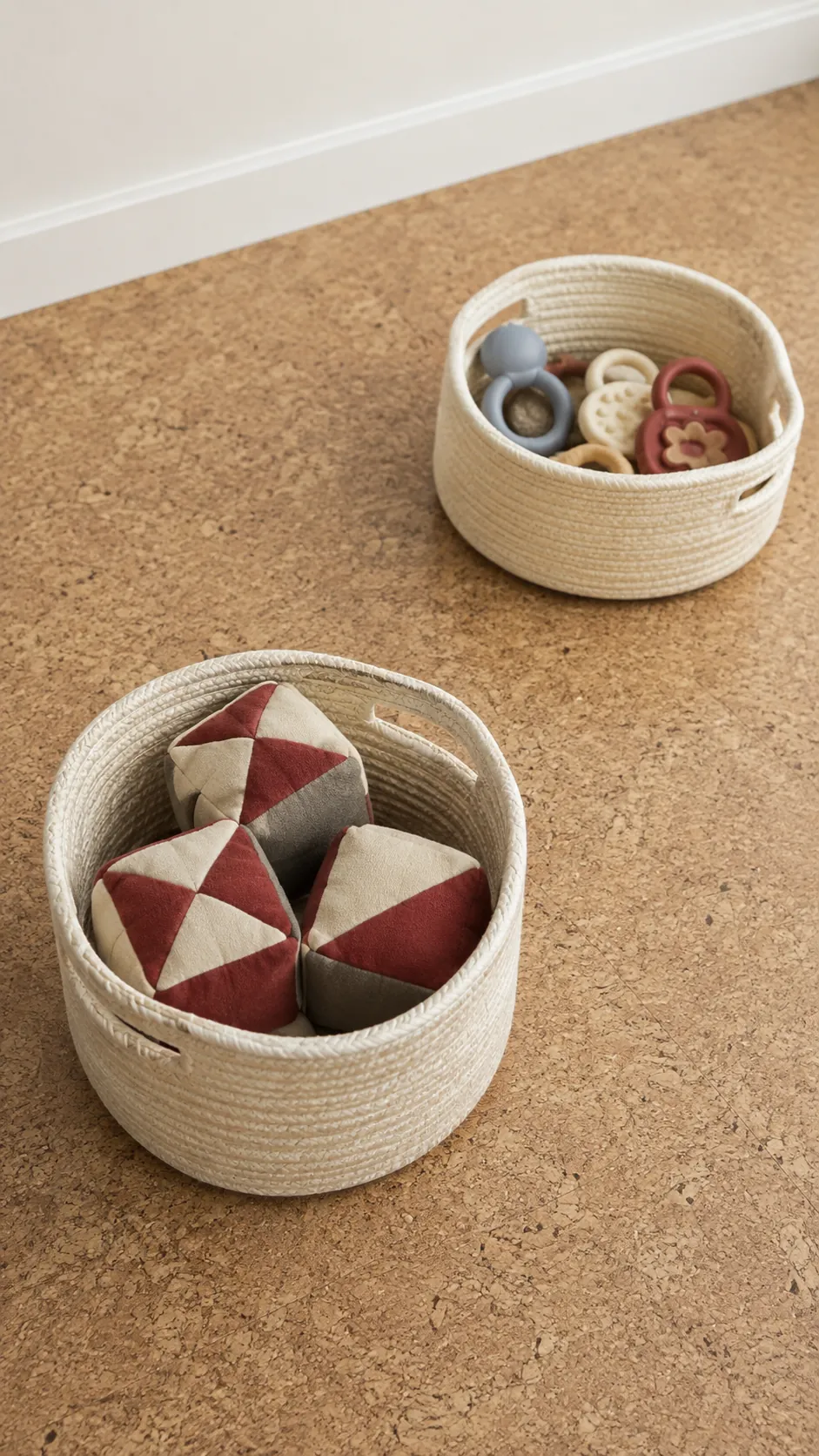 Choose soft baskets for a small toy rotation