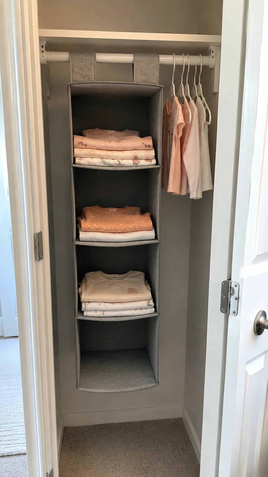 Add a hanging organizer to an existing closet rail