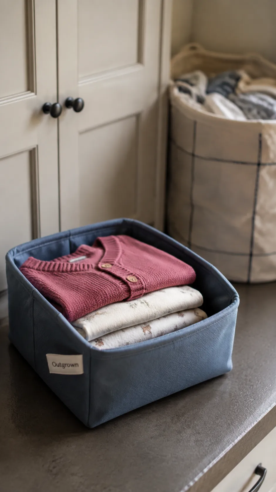 Create an outgrown clothing basket