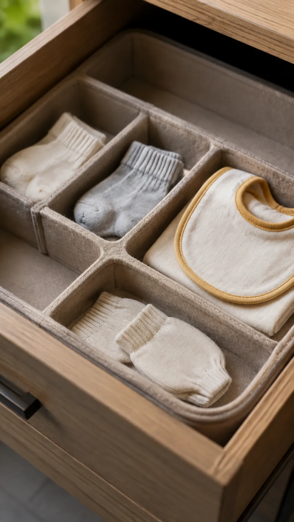 Fit a divided insert into the top drawer