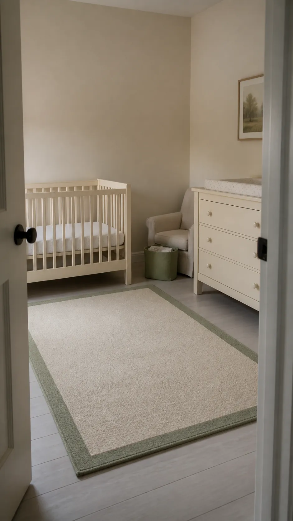 Let cream dominate a small shaded room