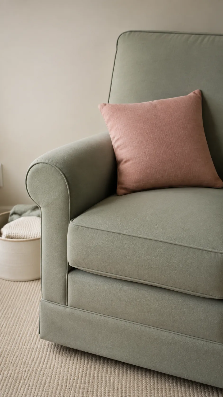 Introduce muted clay as a small third color