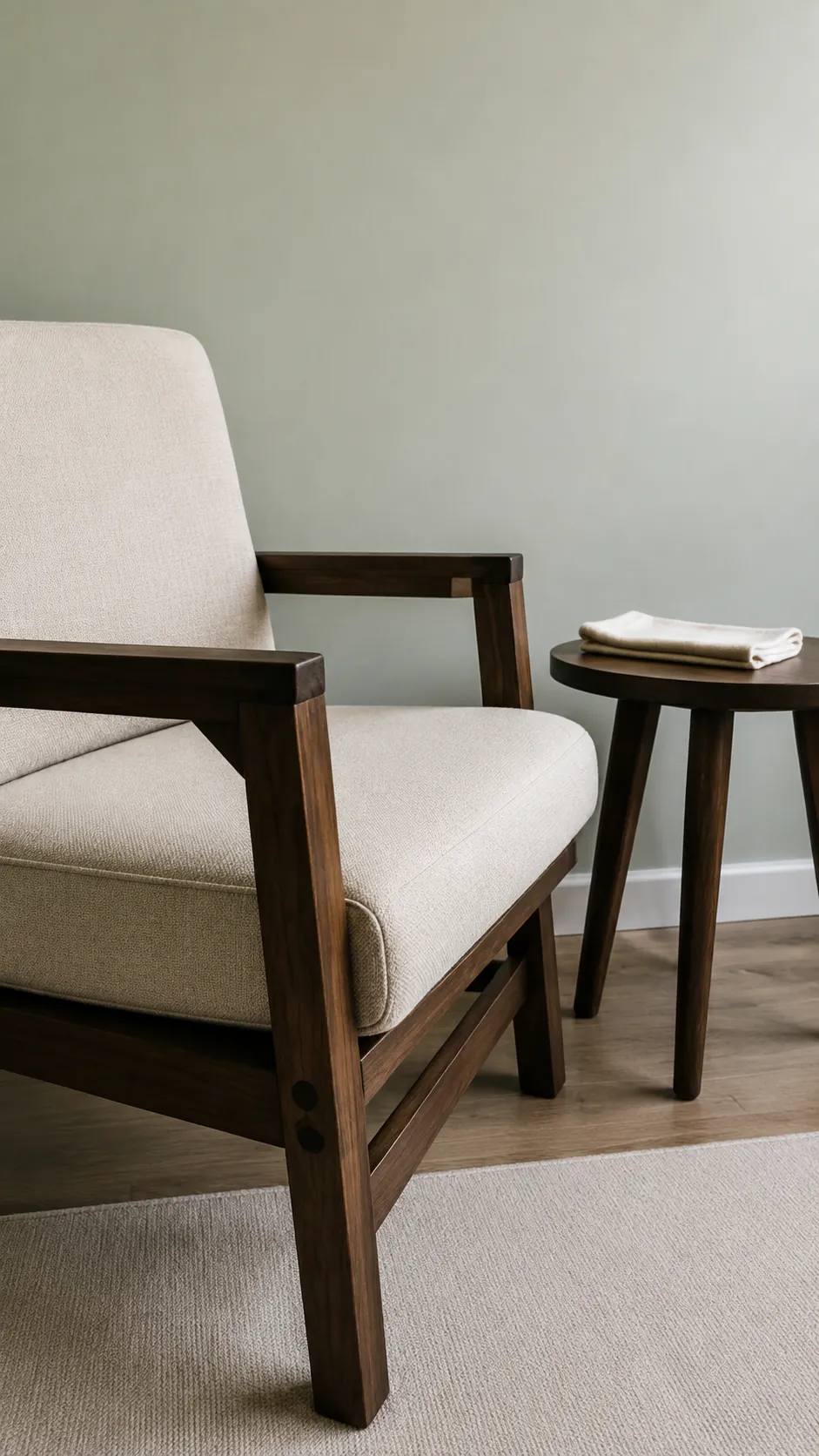 Use dark walnut for a quieter contrast