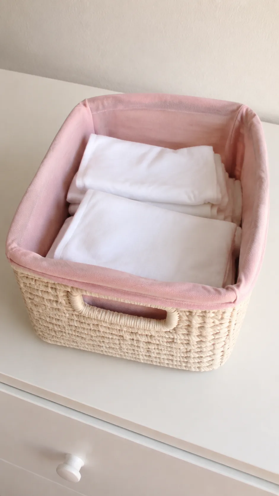 Use blush only inside a storage basket