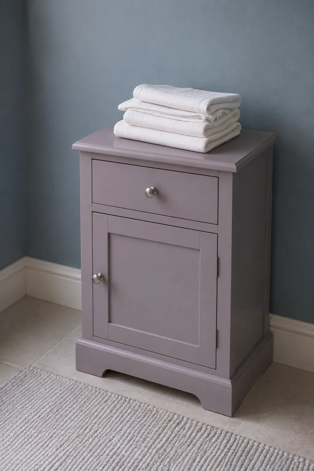 Dusty Blue With Quiet Lavender nursery color scheme
