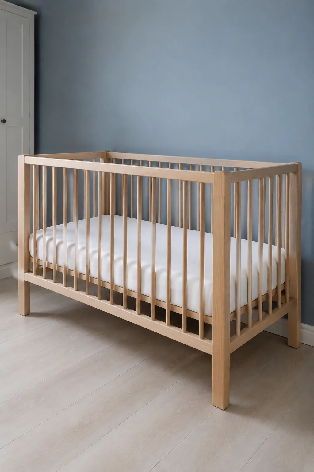 Blue and Light Ash Wood nursery color scheme