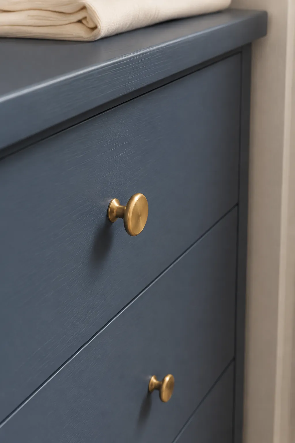 Dusty Blue With Brushed Brass nursery color scheme