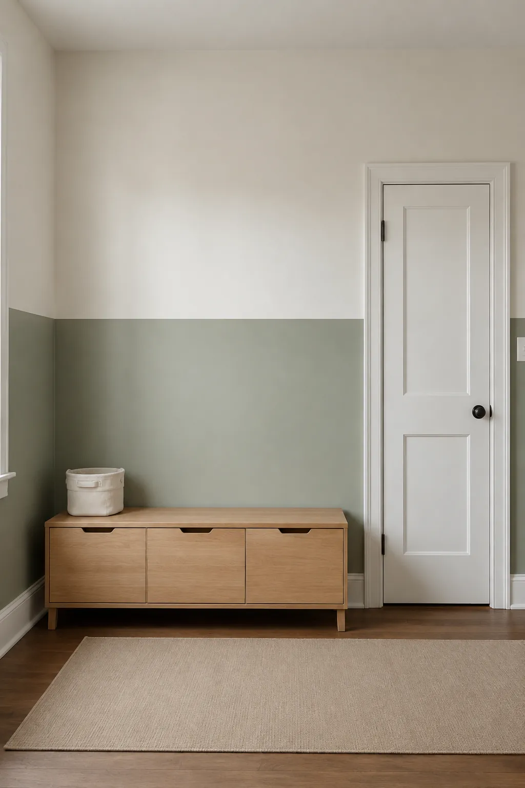 Try a Subtle Painted Lower Wall in a gender neutral nursery