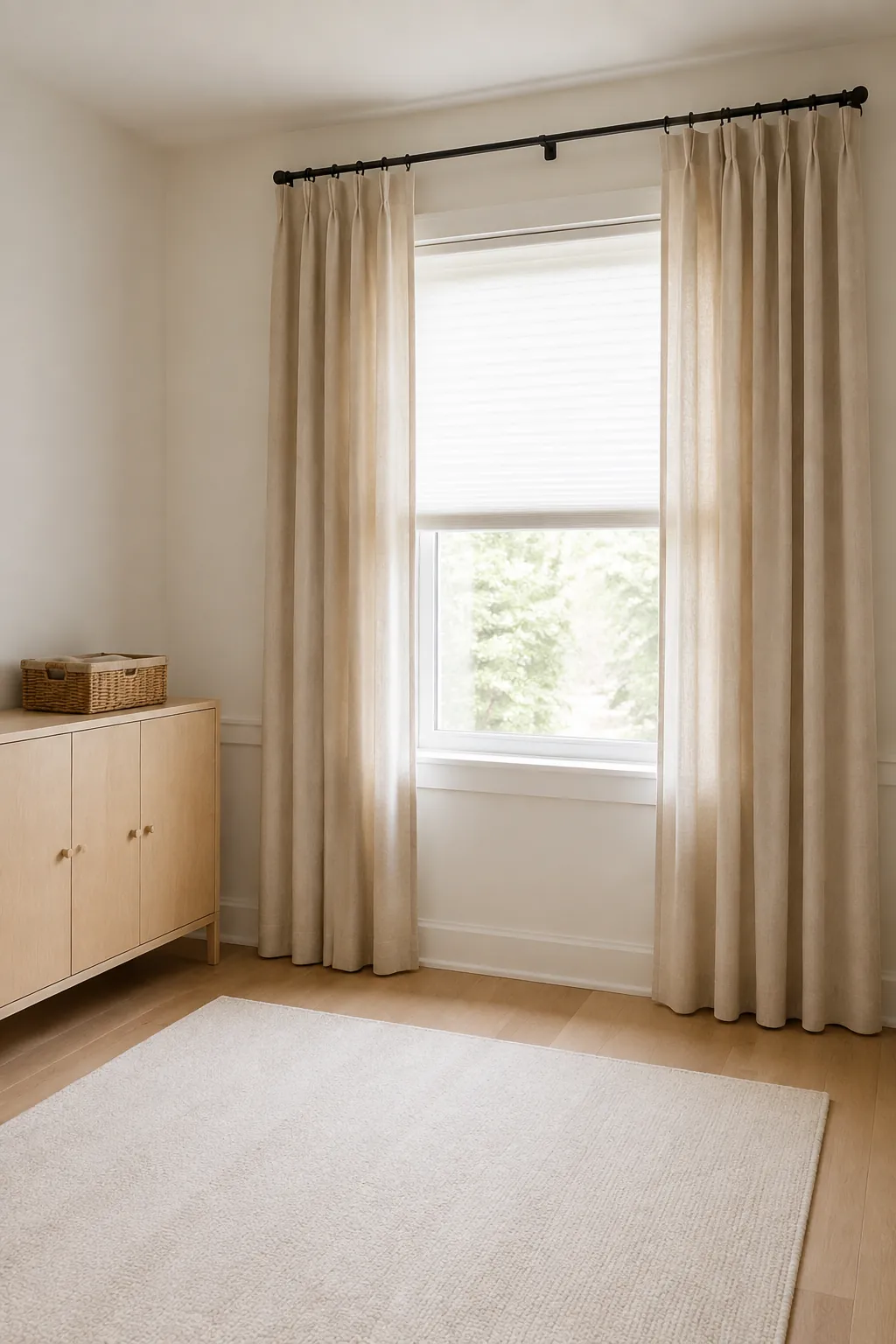 Give Curtains a Proper Place in a gender neutral nursery