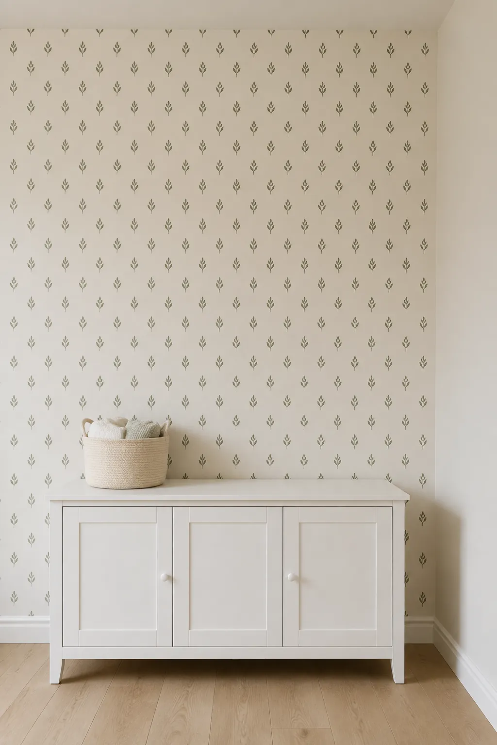 Choose a Simple Block Print Wallpaper in a gender neutral nursery