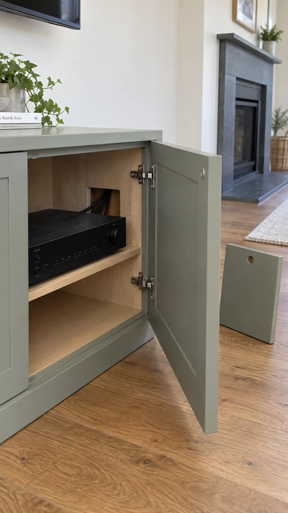 Reserve access for heat, cables and repairs when planning a TV wall with a fireplace