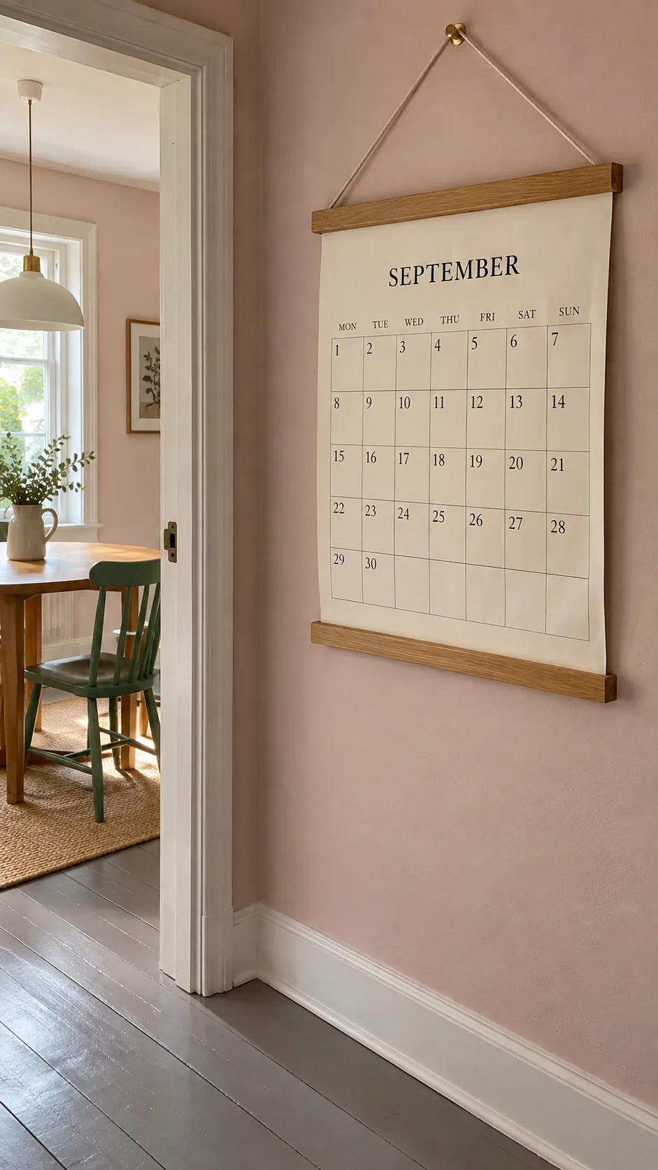A calendar displayed as one quiet graphic