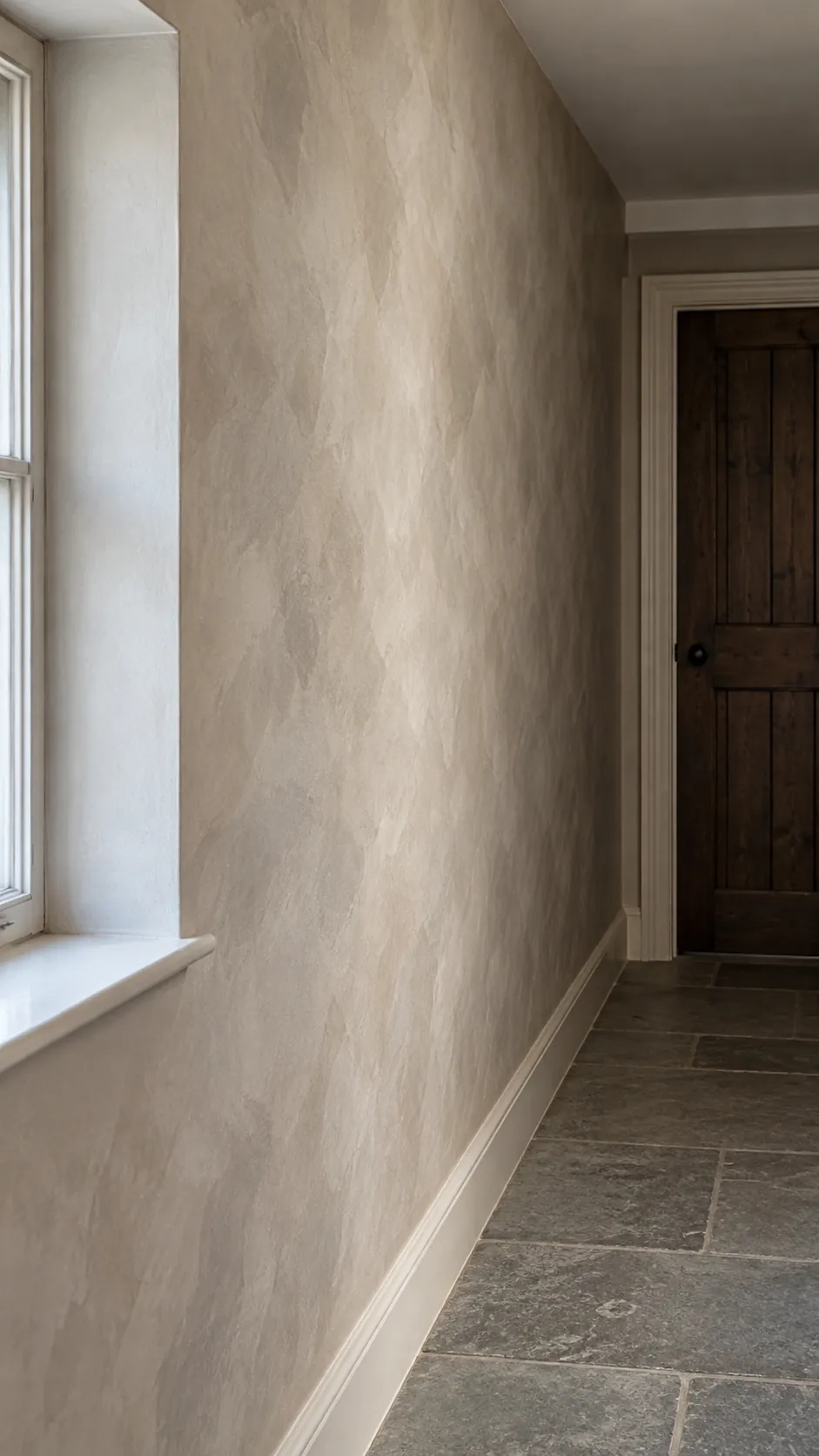 A restrained limewash finish