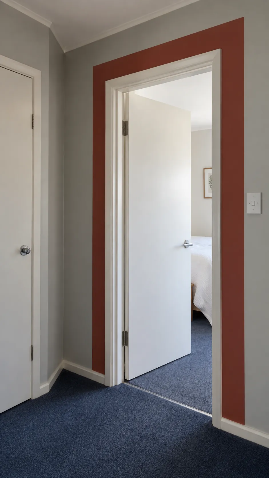 A painted doorway surround