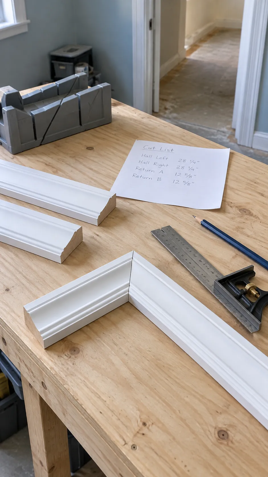 Prepare the surface and make a measured cut list