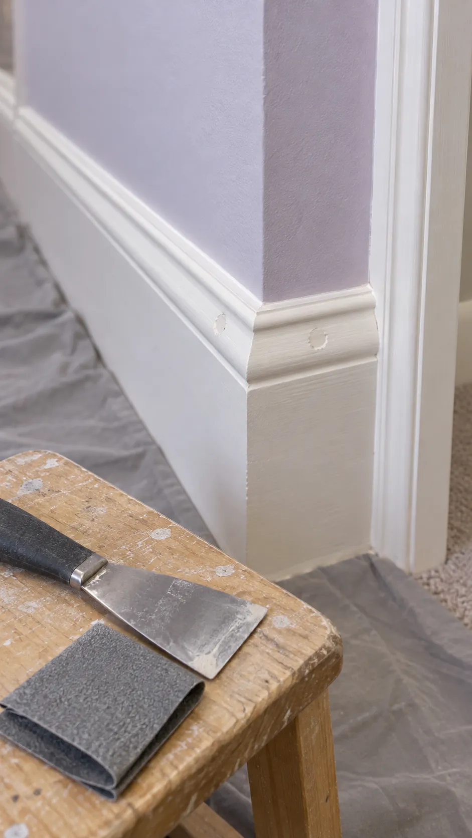 Fill small defects and paint the complete surface