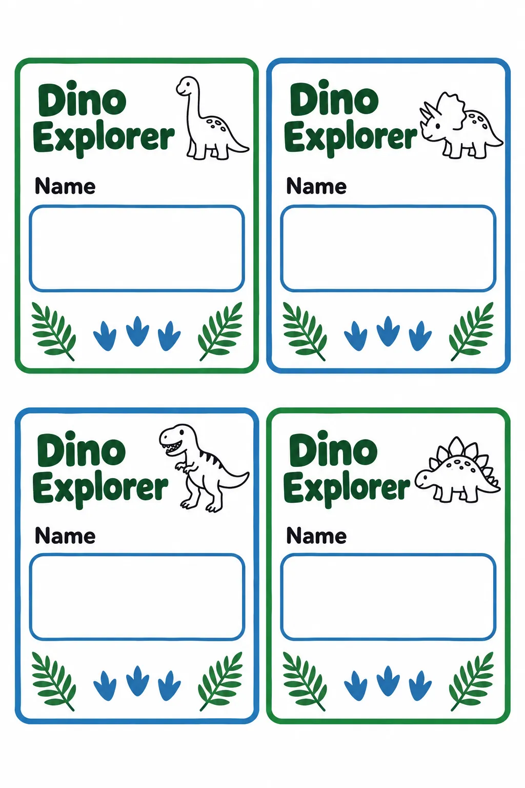 Help new friends learn each other’s names printable for a dinosaur birthday party