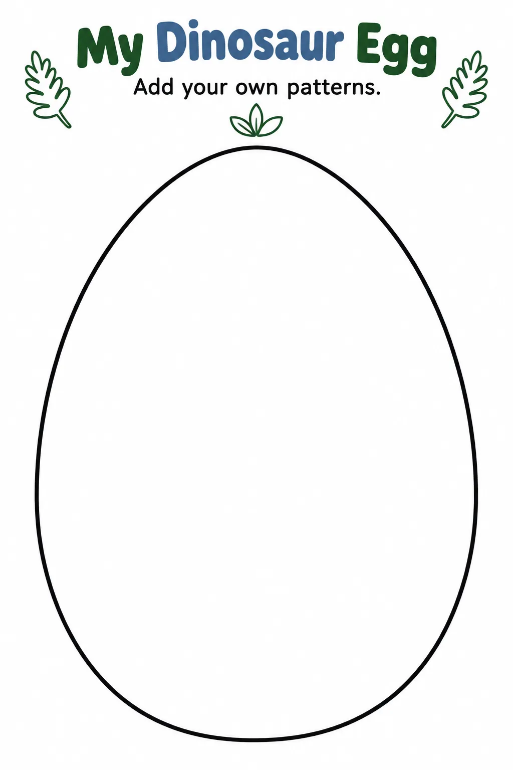 Decorate an egg without a messy craft station printable for a dinosaur birthday party