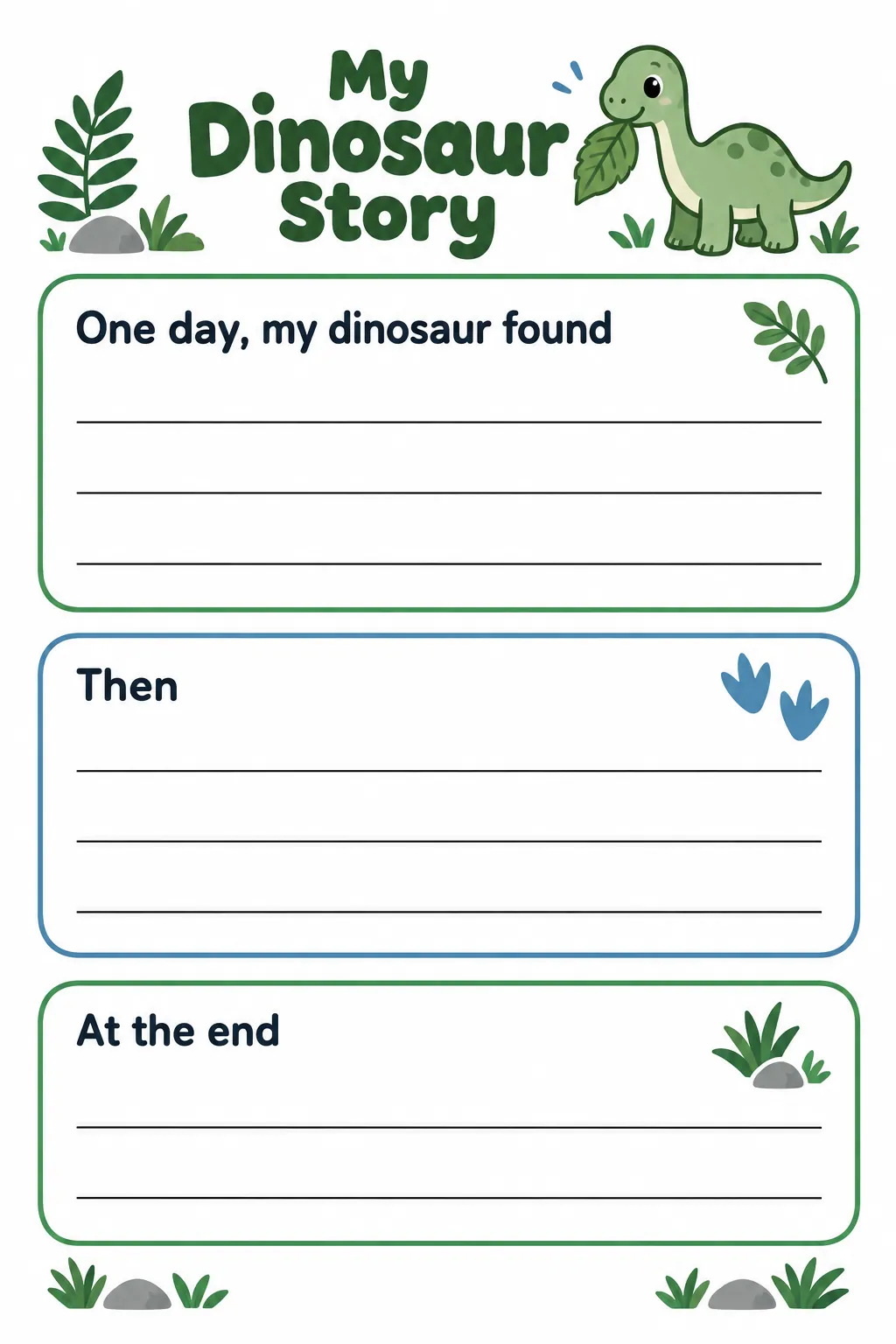 Create a tiny dinosaur adventure together printable for a dinosaur birthday party