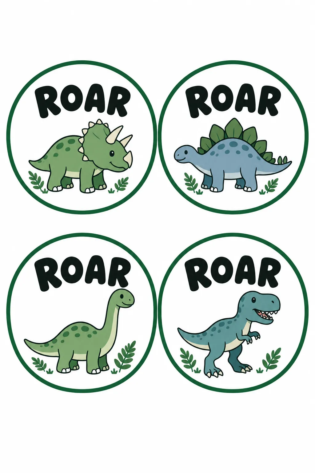 Add a small dinosaur detail to the cake table printable for a dinosaur birthday party