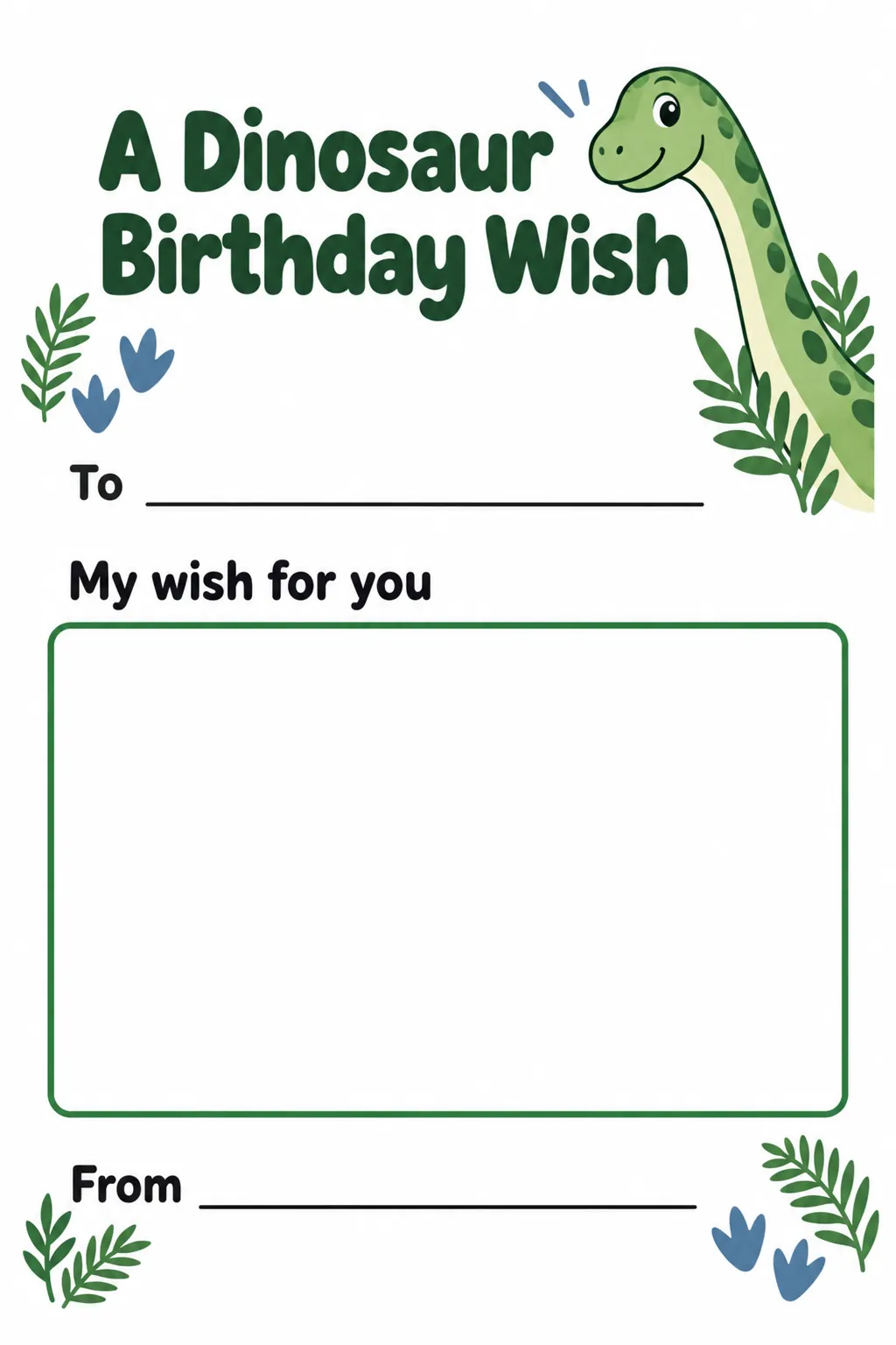 Collect a birthday wish from each explorer printable for a dinosaur birthday party