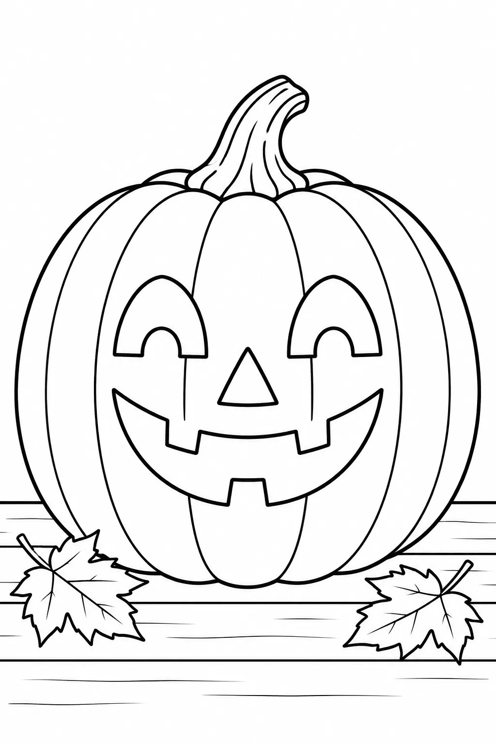 Printable fall coloring page showing pumpkin lantern