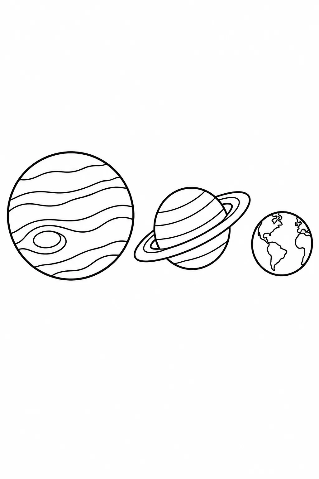 Planet Parade printable space coloring page for kids