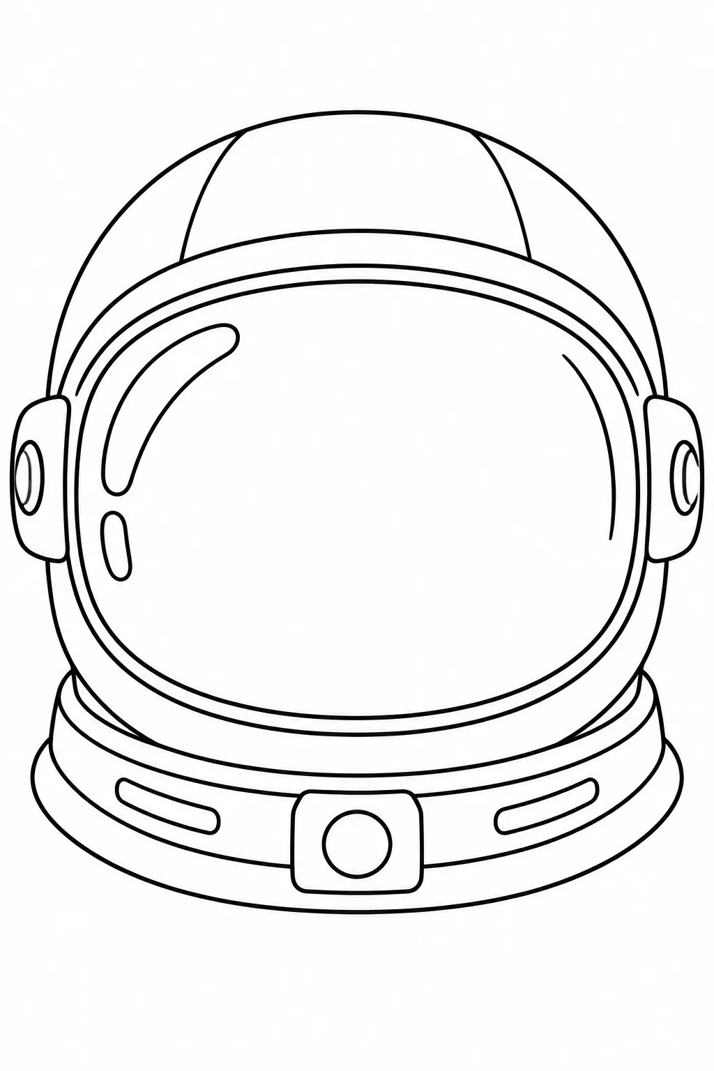 Astronaut Helmet Close View printable space coloring page for kids