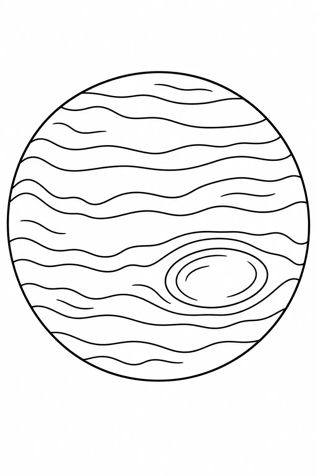 Jupiter Style Storm Planet printable space coloring page for kids