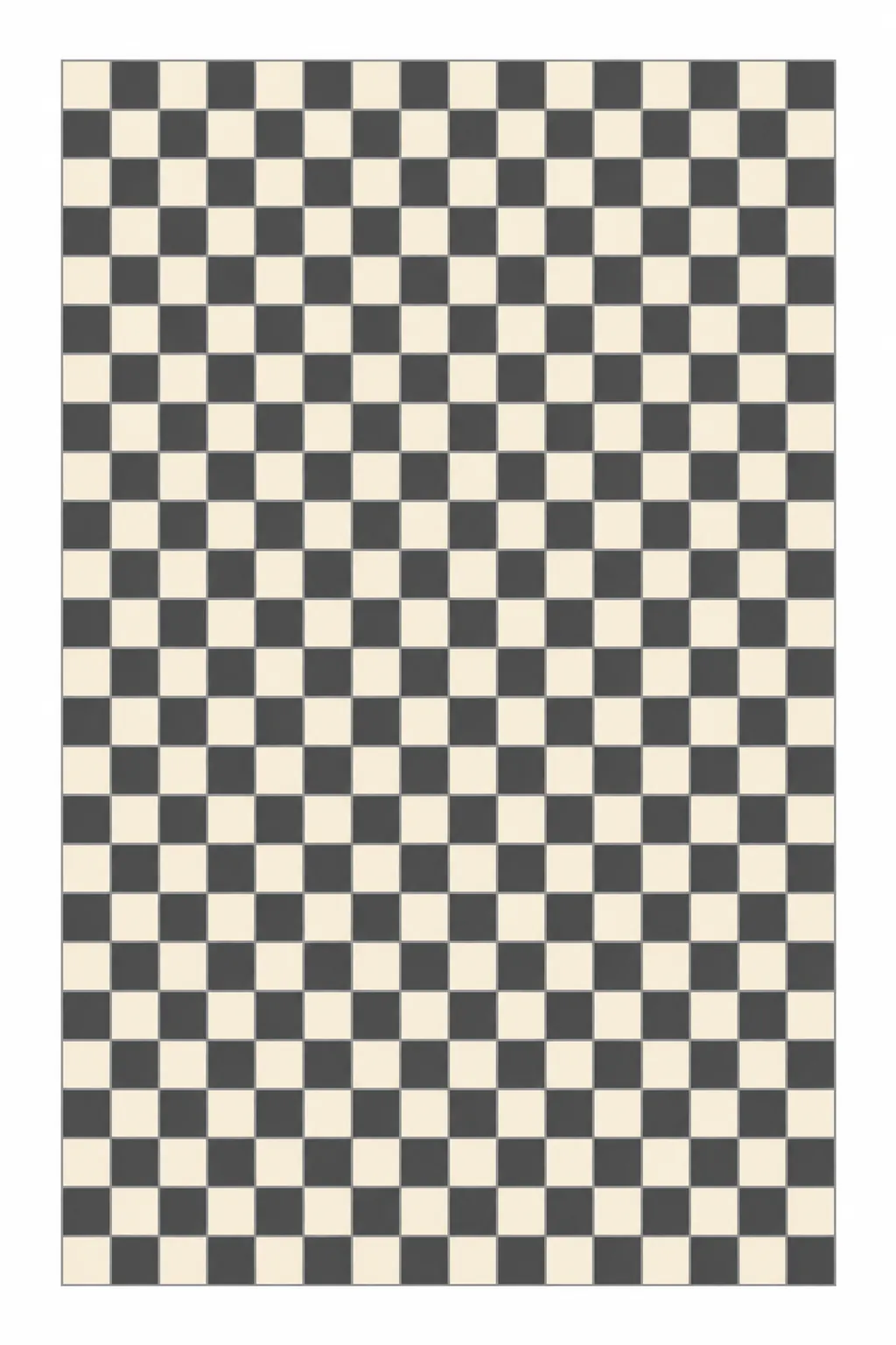 Charcoal and ivory checkerboard tile flooring printable for a 1:12 dollhouse